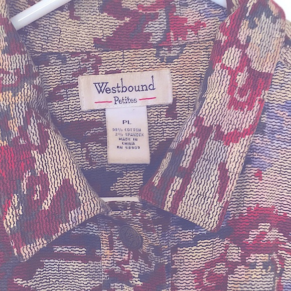 Vintage 90s jacket with jacquard like pattern - Picture 4 of 4